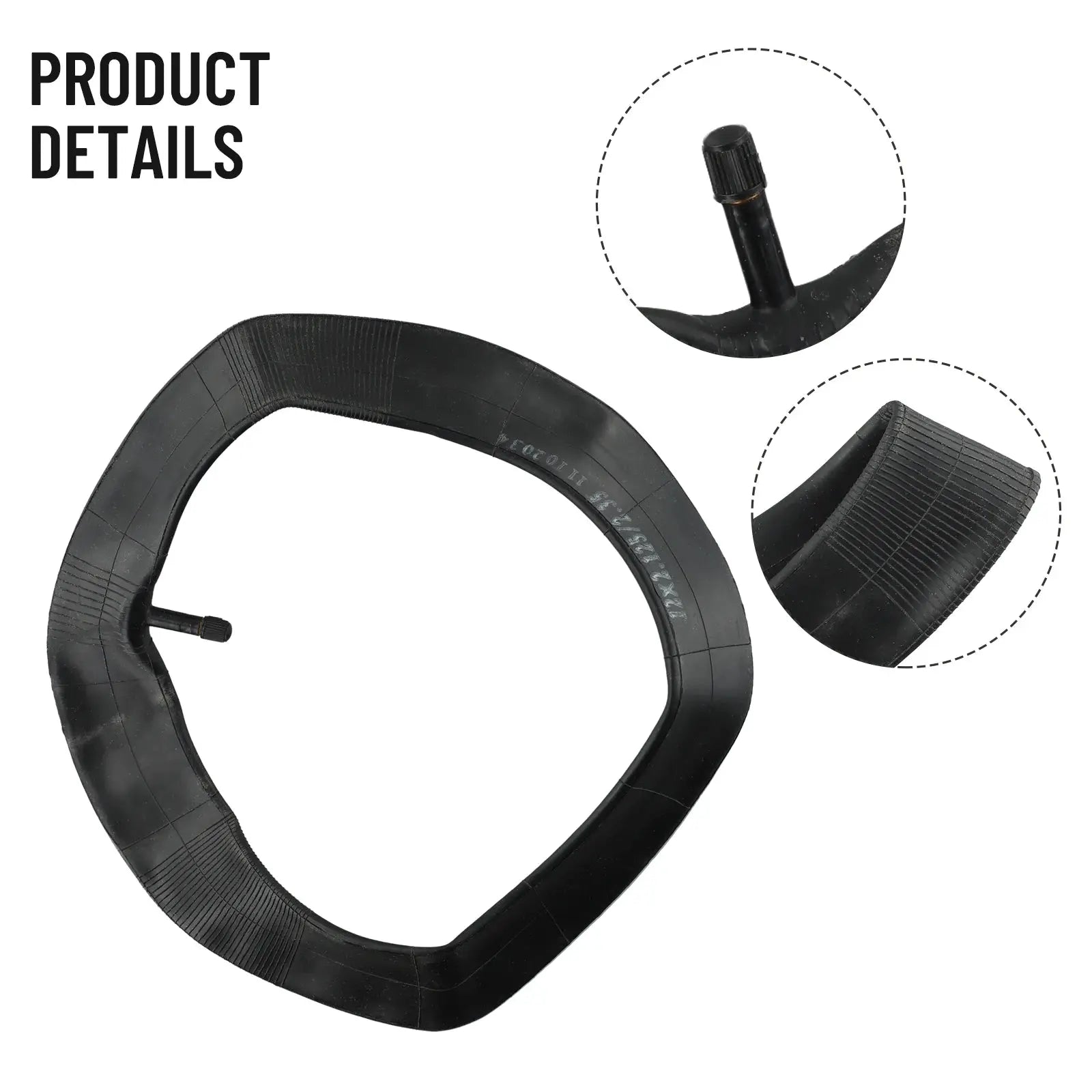Rubber Bike Inner Tube 12 Inch Inner Tube 12 1/2x2 1/4(62-203) For E-Bike Scooter 12.5x2.125 Bike Tire Useful Valve Rubber Tube PowerGlide Motors & Accessories
