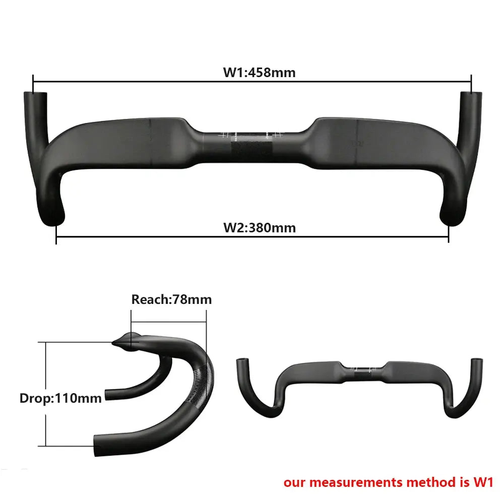Gravel Bike Handlebar,Speed Carbon Road Handlebars,RXL SL,31.8mm,Inner Routing,Racing Bike Drop Bent Bar,458/478/498mm PowerGlide Motors & Accessories
