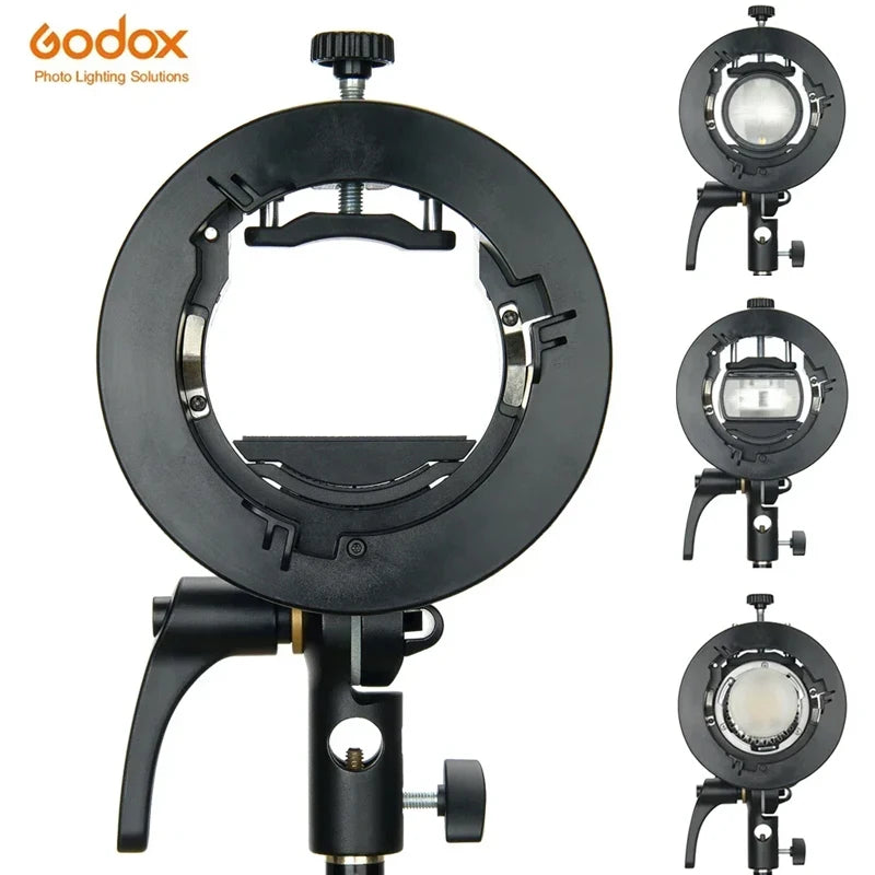 S2 Speedlite Bracket S1 Updated S-Type Bowens Flash Holder Mount for V1 V860III AD200 AD400Pro TT600 Snoot Softbox