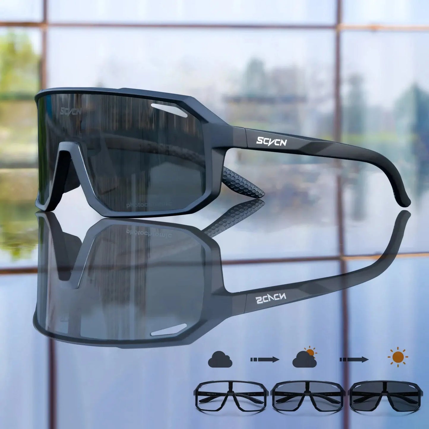 Photochromic Men's UV400 Cycling Sunglasses Women Sports Running Eyewear for Men Glasses Road Mountain Bike Bicycle Goggles PowerGlide Motors & Accessories
