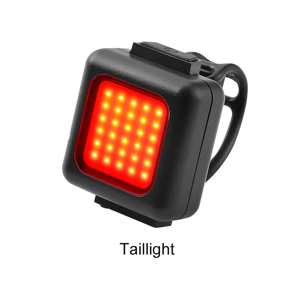 Bicycle Light Set Type-C Charging Headlight Taillights Easy to Install 3 Lighting Modes MTB Bike Front Rear Light Warning Set PowerGlide Motors & Accessories