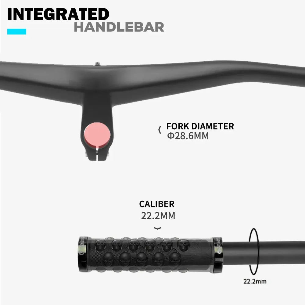 ULLICYC New Carbon One-shaped Integrated MTB Handlebar Bicycle Cockpit With Stem 40mm 50mm 60mm 70mm Supports computer mount PowerGlide Motors & Accessories