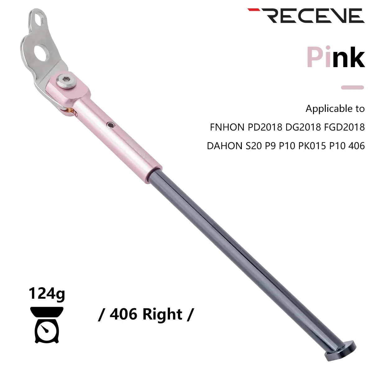 RECEVE Folding Bicycle Kickstand 406 Aluminum Alloy Foot Support Bike Kickstand Parking Stand Footrest for DaHon S20 P9 FNHON PowerGlide Motors & Accessories
