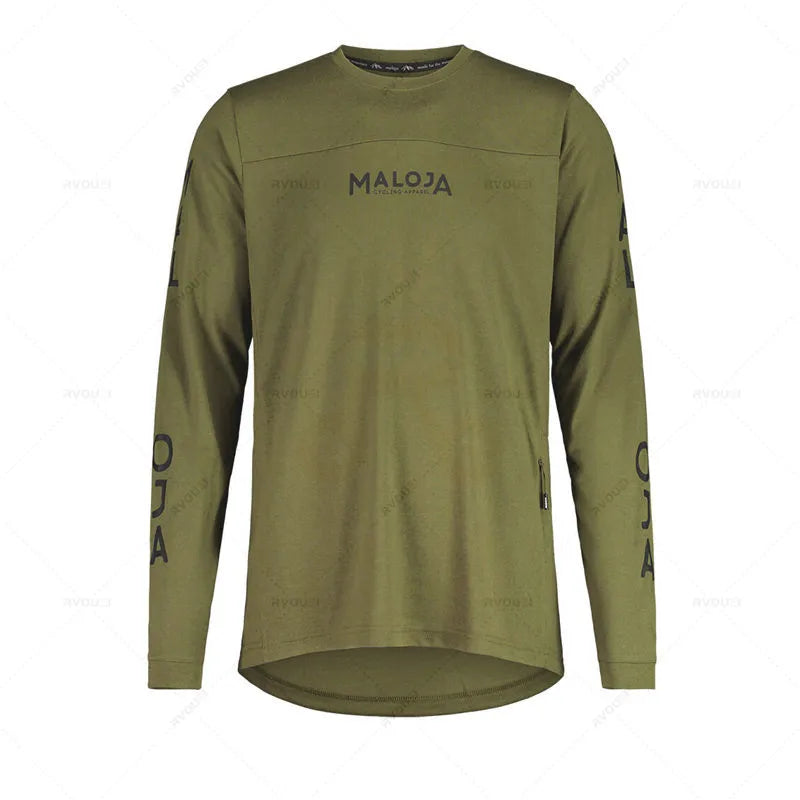 Maloja-Motocross Jersey for Men, MTB Shirt, Downhill Jersey, Enduro Cycling, Mountain Santa DH, Motorcycle