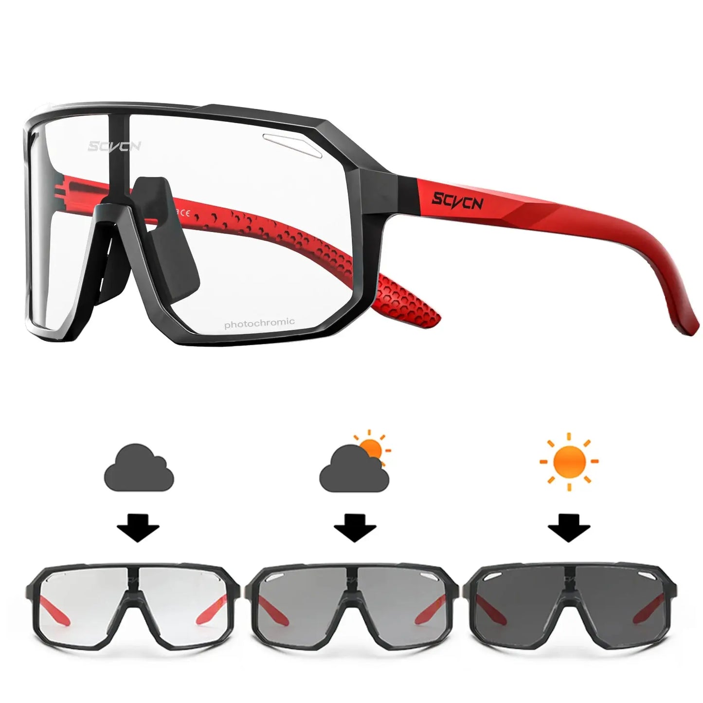 Photochromic Men's UV400 Cycling Sunglasses Women Sports Running Eyewear for Men Glasses Road Mountain Bike Bicycle Goggles PowerGlide Motors & Accessories