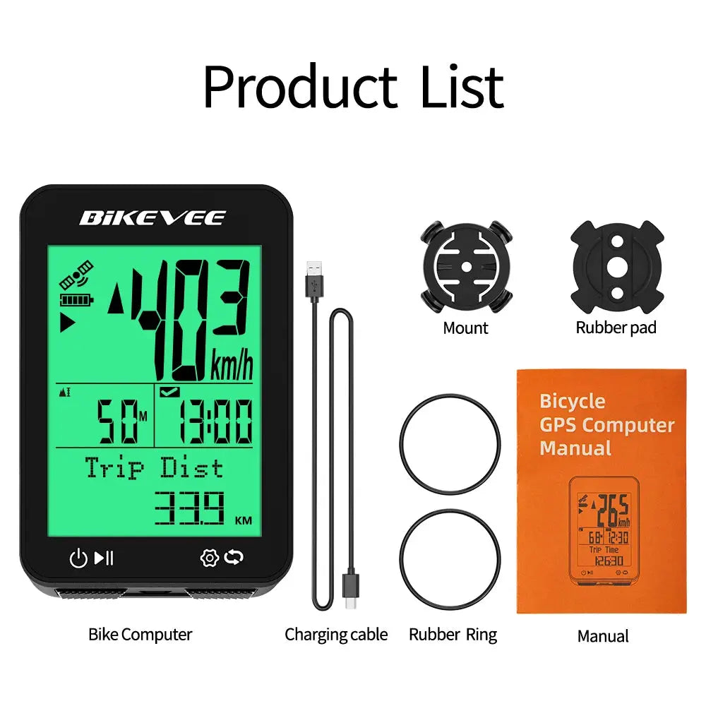 Multi-Language GPS Wireless Bike Computer Bicycle Odometer Speedometer Mountain Cycling Speedo Meter Multi Functional LCD Screen PowerGlide Motors & Accessories