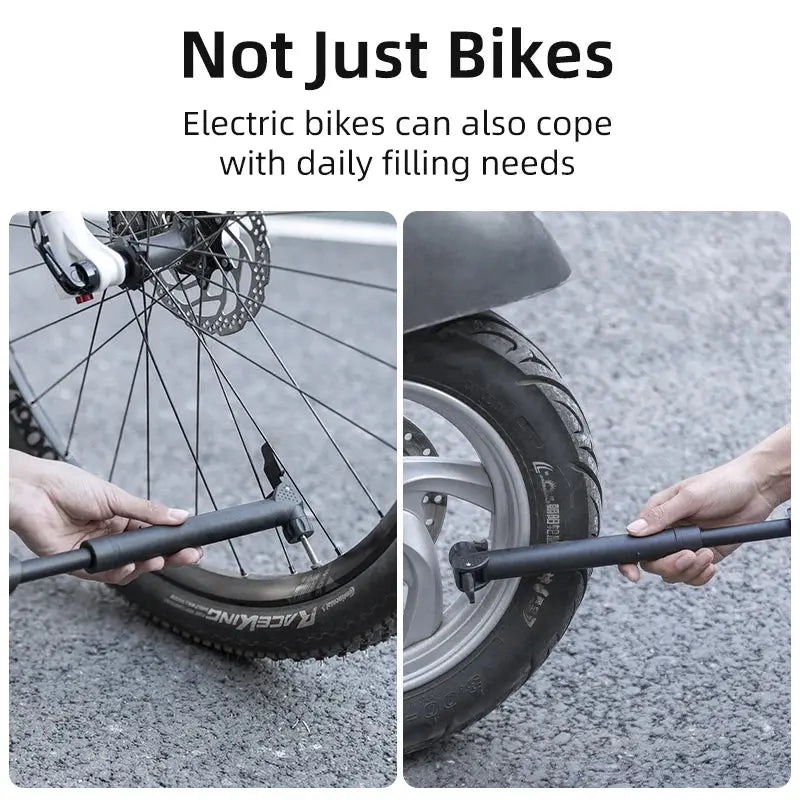 ROCKBROS Bike Pump 80PSI Schrader Presta Valve Bicyle Pump MTB Road Mini Portable Air Inflator nylon Cycling Pump Accessories PowerGlide Motors & Accessories
