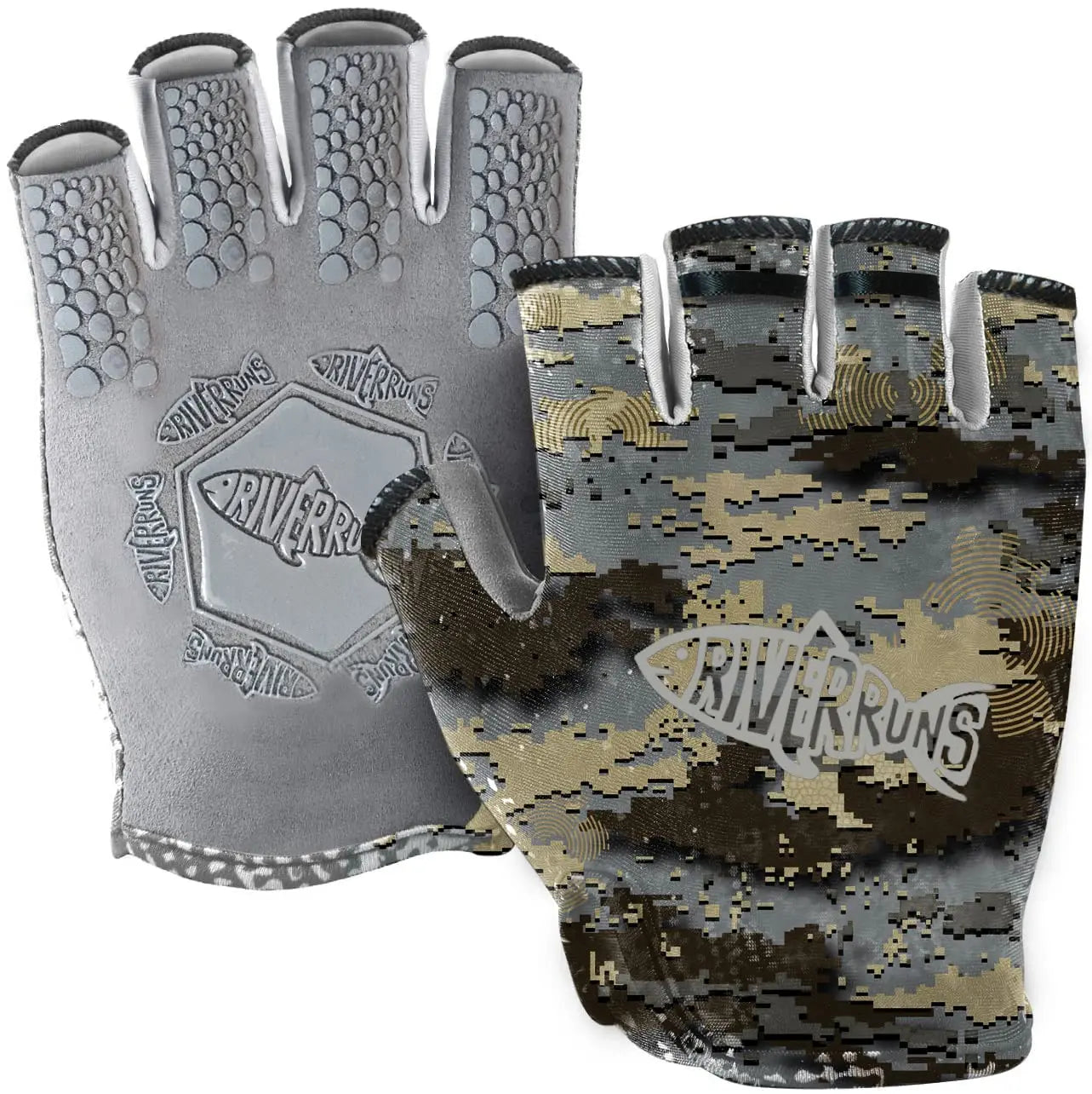 Fishing Gloves UPF50+ Sun Gloves Fingerless Fishing Gloves Lightweight Breathable Fishing Gloves Men for Kayaking Paddling