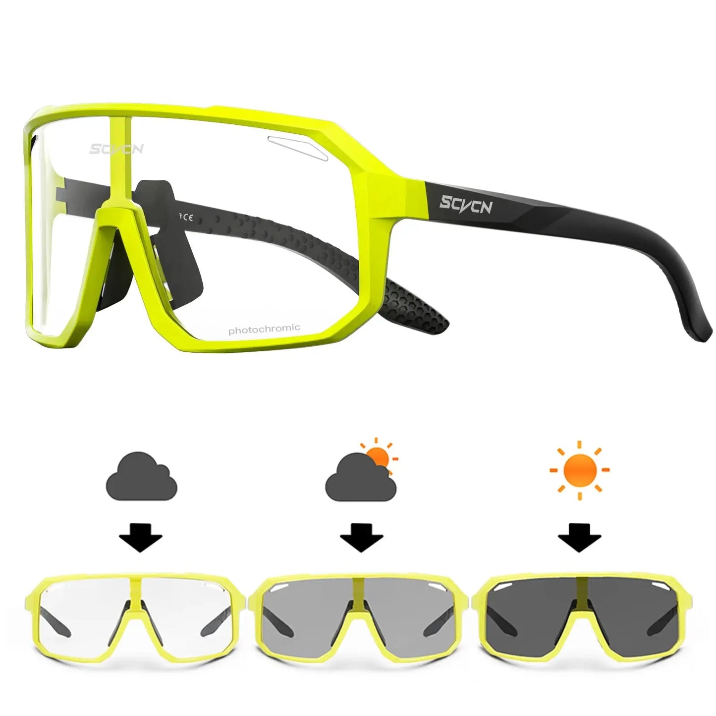 Cycling Glasses Photochromic Sunglasses Men Women Mountain Bike Road Eyewear New Bicycle Riding Outdoor Sports Hiking Goggles PowerGlide Motors & Accessories