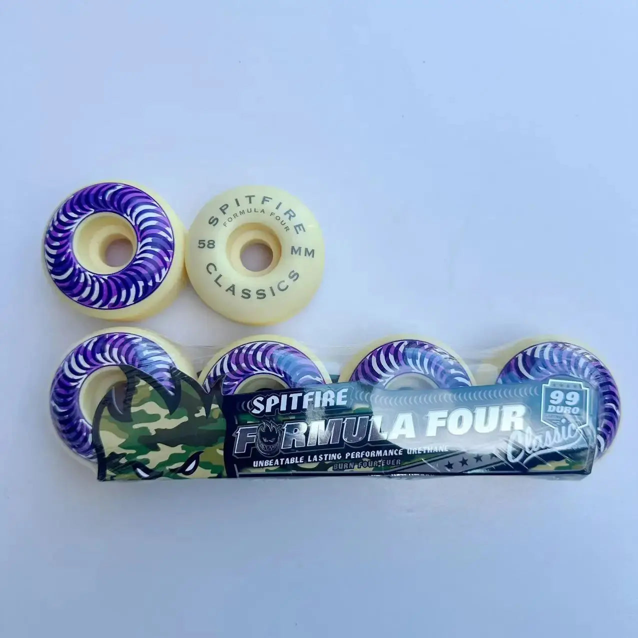 Spitfire wheels imported genuine Spitfire 52mm 101duro 53mm 54mm 56mm 99duro 80HD skateboard wheel for skateboard PowerGlide Motors & Accessories