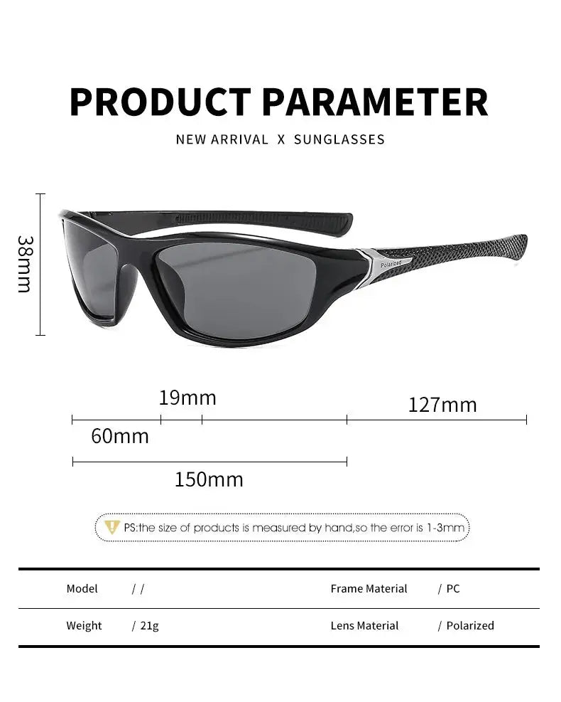 Fashion Sports Polarized Sunglasses Men Women Fishing Hiking Running Cycling Mountaineering Sport Man Sun Glasses UV400 Eyewear PowerGlide Motors & Accessories