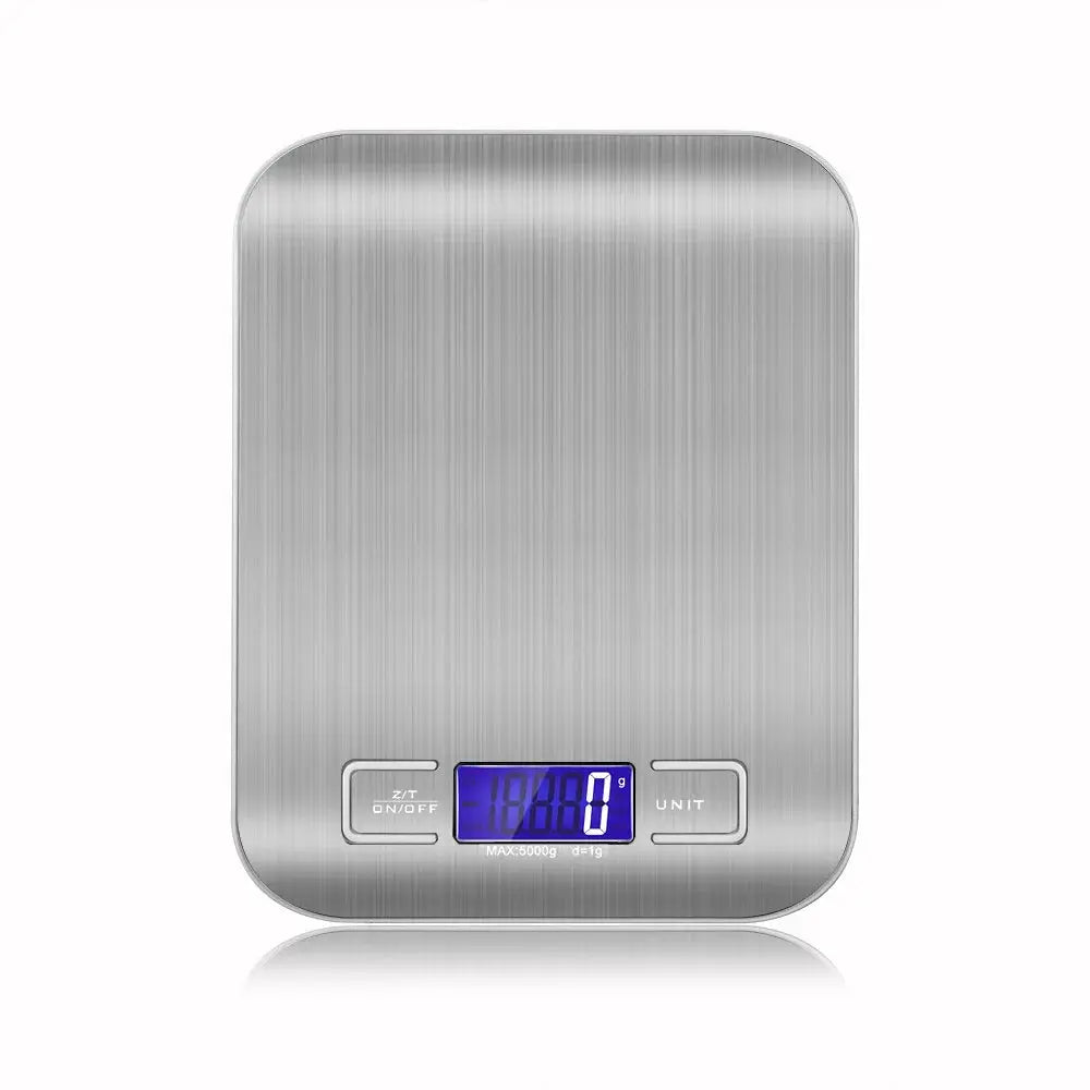 New 5kg/1g Portable Kitchen Scale Coffee Electronic Scale Stainless Steel Surface LCD Backlit Kitchen Food Scales Weighing Tool PowerGlide Motors & Accessories