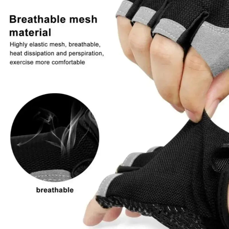 Gym Gloves Fingerless Gloves Anti-Slip Shock-Absorbing Breathable Gloves Sports Gloves for Training Lifting Weight Cycling PowerGlide Motors & Accessories