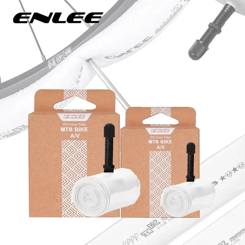 ENLEE Bike Inner Tube TPU Aluminum Alloy Schrader Valve MTB Bike Inner Tube 26/27.5/29in 45mm ultralight Inner Tube Bike Part PowerGlide Motors & Accessories