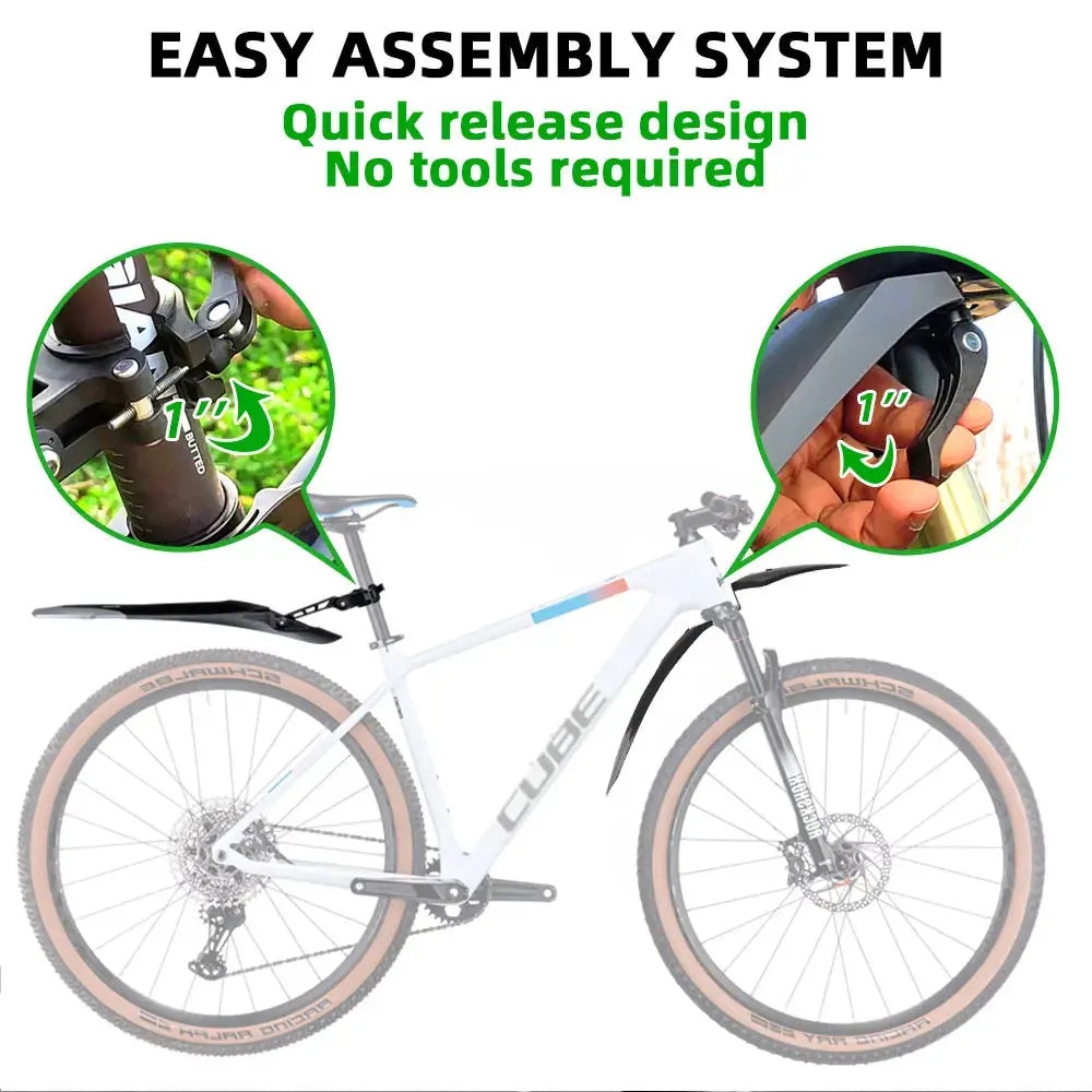 RBRL MTB Bicycle Mudguard Quick-Release Widen Bike Fender HIgh Quality PP Splash Proof Fender for 24-29 Cycling Profector PowerGlide Motors & Accessories