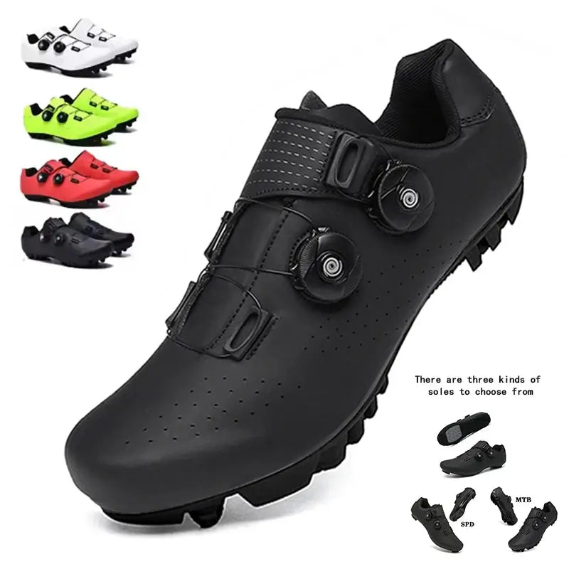 Professional Mountain Bike Cycling Shoes MTB Flat Cleat SPD Shoes Outdoor Self-Locking Big Size 47 Racing Bicycle Sneakers Men PowerGlide Motors & Accessories