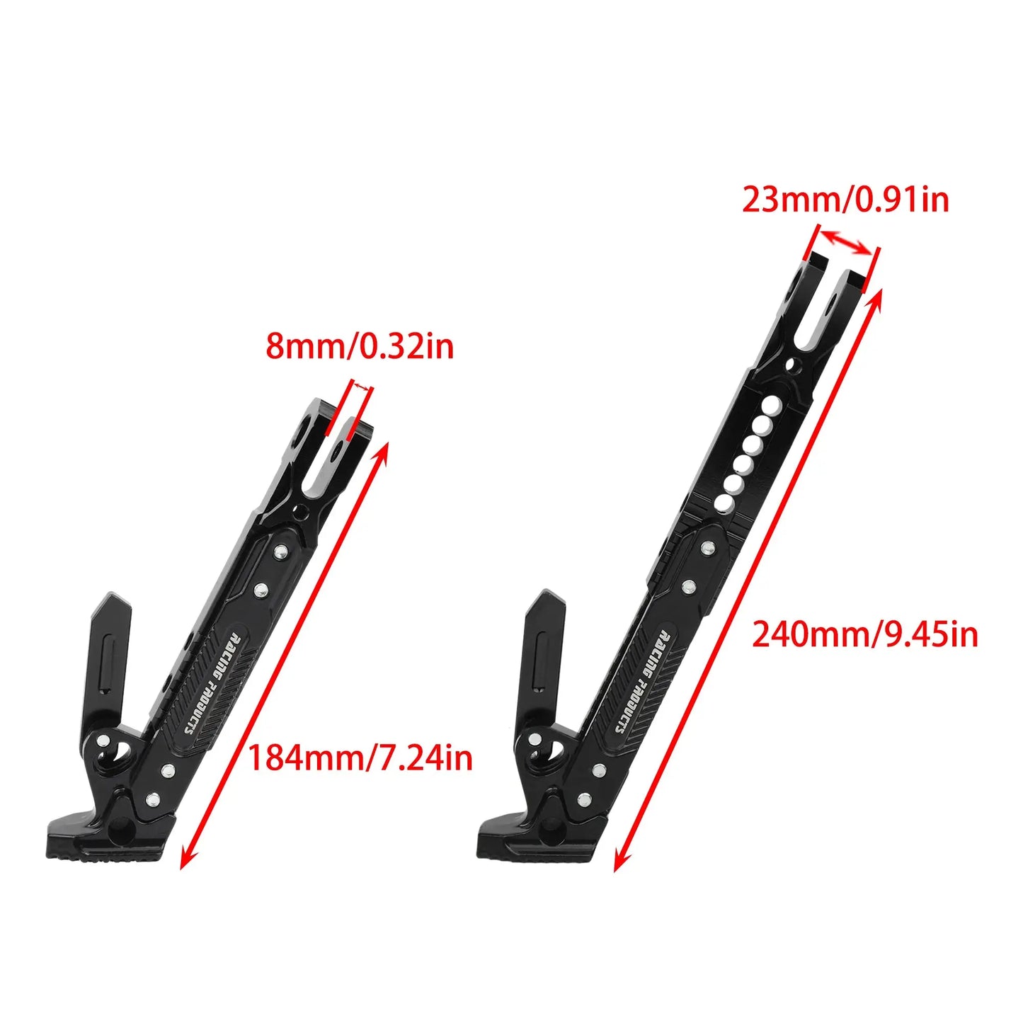Universal Motorcycle Kickstand Telescopic Adjustable Metal Side Supports CNC Motorbike Scooters Parking Bracket Modified Parts PowerGlide Motors & Accessories