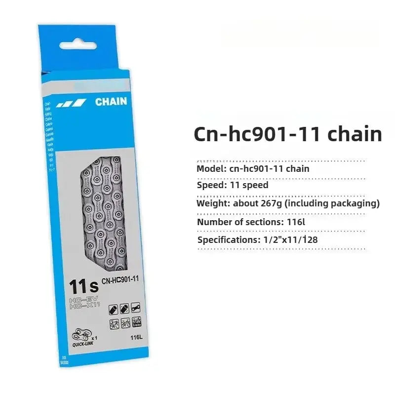 Mountain bike shifting chain (6/7/8/9/11 gears) high-speed bicycle chain, bicycle parts, with extremely strong bite force. PowerGlide Motors & Accessories