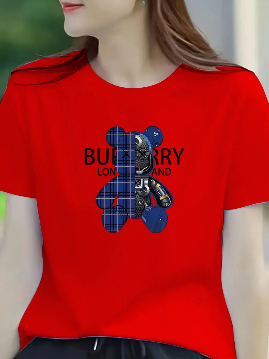 Summer women's casual T-shirt - Harajuku women's 21st-century designer style luxurious women's T-shirt - fashionable T-shirt PowerGlide Motors & Accessories