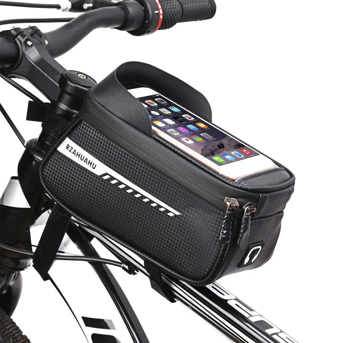 Bicycle Front Beam Bag Front Tube Cycling Bag Bicycle Waterproof Phone Case Holder Touchscreen waterproof Saddle Bag Accessories PowerGlide Motors & Accessories