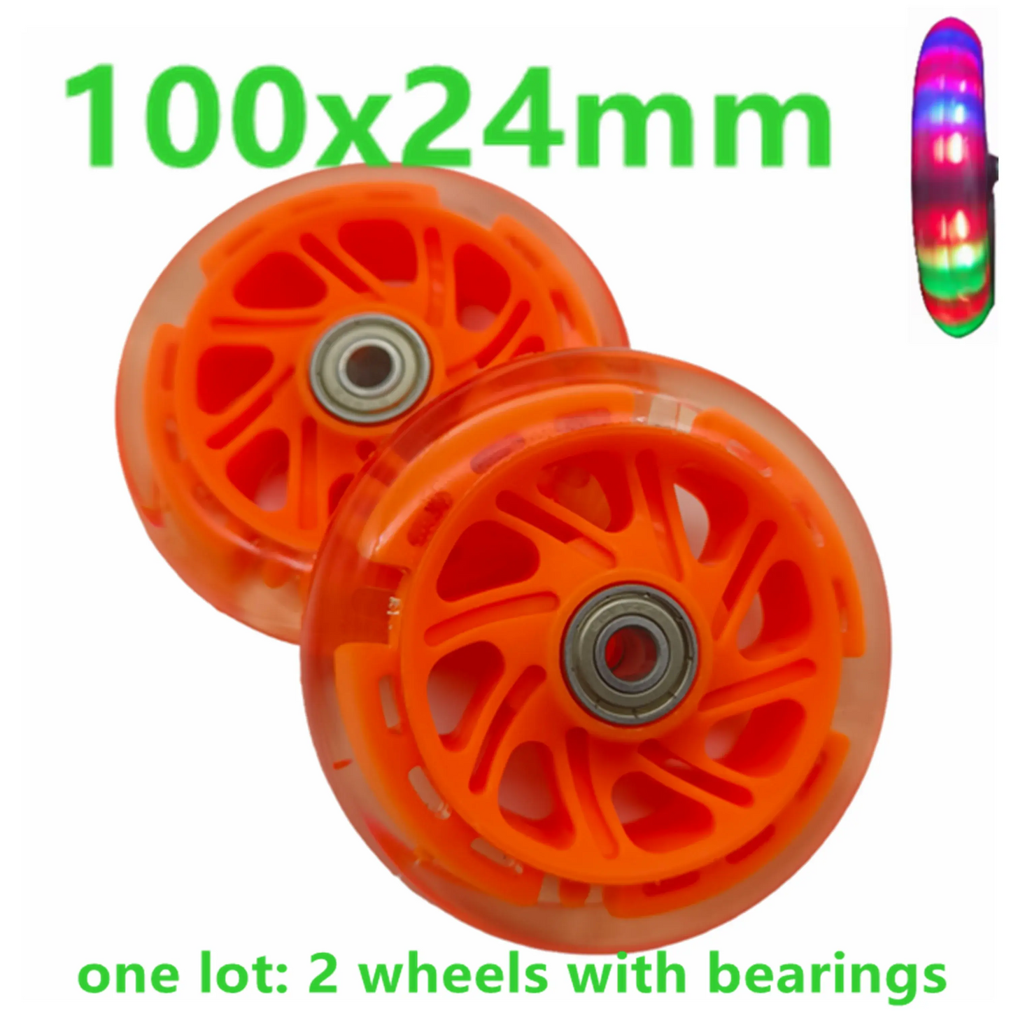 children scooter wheel flashing lighting wheel 80MM 100mm 120mm PU wheel for children scooter PowerGlide Motors & Accessories