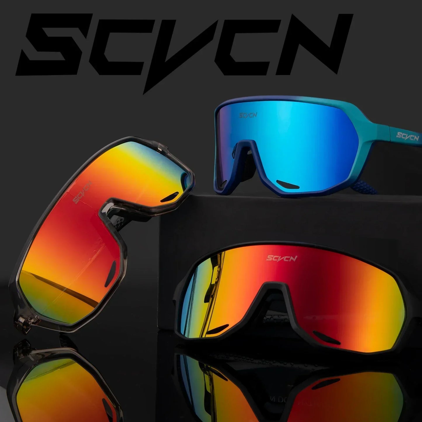 SCVCN Brand New Hiking Glasses Outdoor Sports Cycling Sunglasses UV400 Protective Glasses for Skiing Mountain Bike Accessories