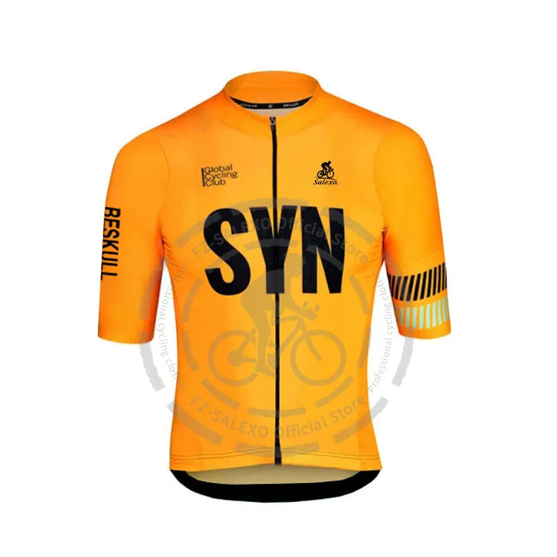 SYN Cycling Jersey Men Summer Ropa Ciclismo Short Sleeve Cycling Tops Mountain Bike Clothing Racing MTB Bicycle Shirt Uniform