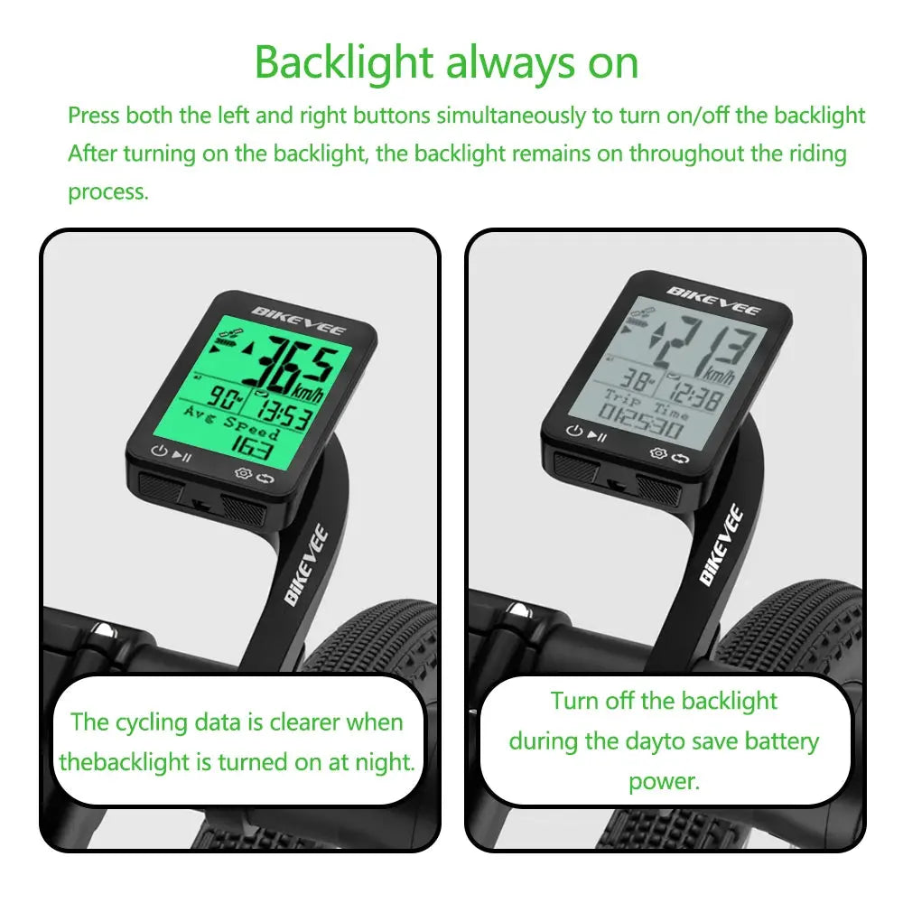 Multi-Language GPS Wireless Bike Computer Bicycle Odometer Speedometer Mountain Cycling Speedo Meter Multi Functional LCD Screen PowerGlide Motors & Accessories