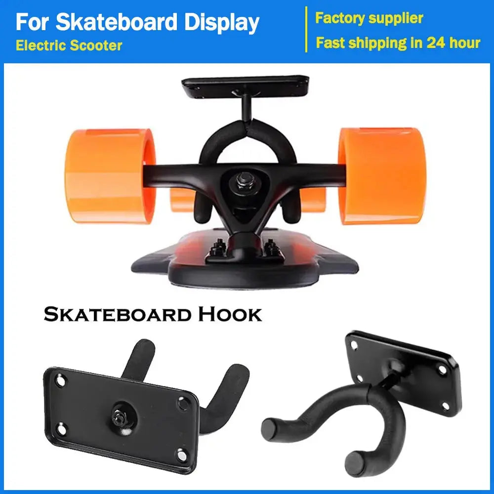 Wall Mount Skateboard Deck Display Wall Mount Horizontal Hanger Rack Stable and Sturdy Longboard Storage Display Rack Accessory PowerGlide Motors & Accessories