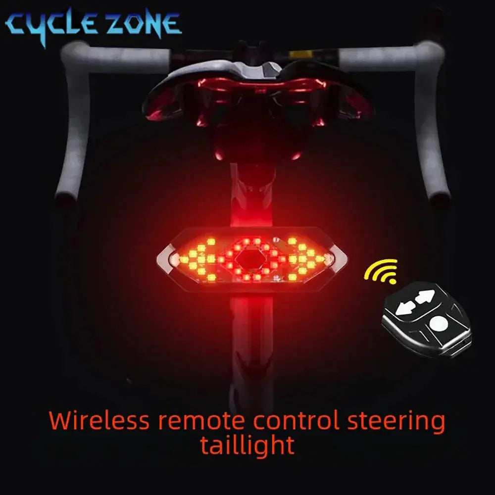 Remote Controlled Turn Signal Tail Light Usb Rechargeable Mountain Waterproof Night Riding 32led Bicycle Turn Signal PowerGlide Motors & Accessories