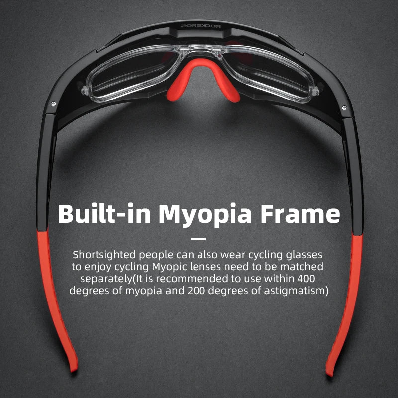 ROCKBROS Bicycle Glasses Photochromic / Polarized Lens Bike Sunglasses Eyewear Sun Protect Sports MTB Road Adult Cycling Glasses