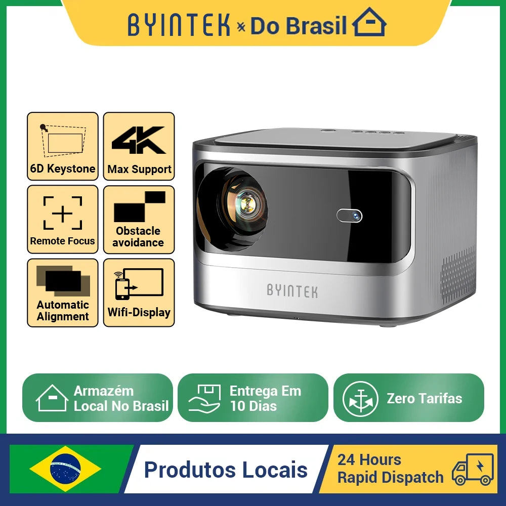 BYINTEK X25 Full HD Projector 1080P 4K Video 900Ansi  Auto Focus  WiFi Smart Android 9.0 LCD LED Video Home Theater Projectors