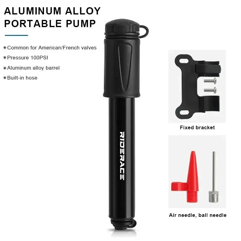 AliExpress Collection RIDERACE Bike Pump Portable Mini Cycling Hand Air Pump High Pressure Ball MTB Road Bicycle Tire Inflator PowerGlide Motors & Accessories
