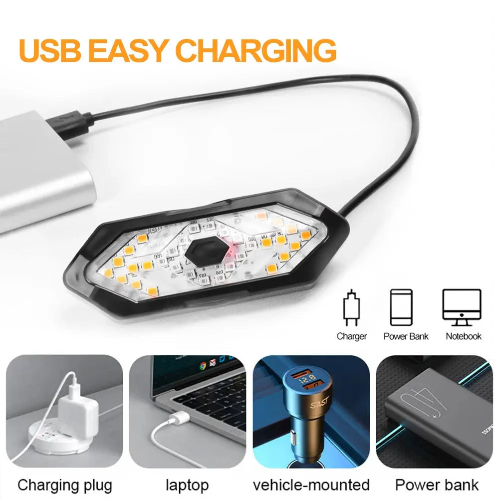 Remote Controlled Turn Signal Tail Light Usb Rechargeable Mountain Waterproof Night Riding 32led Bicycle Turn Signal PowerGlide Motors & Accessories
