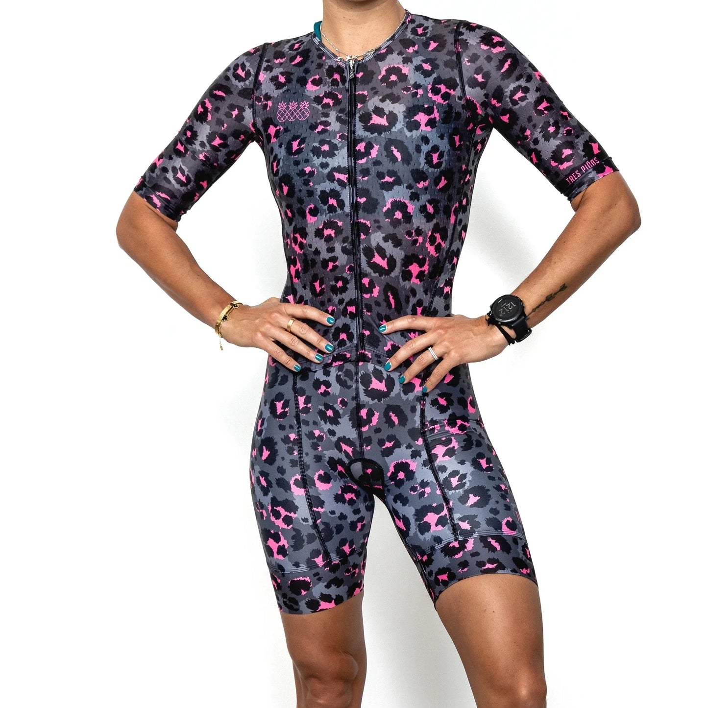 Tres Pinas Little Monkeys Skinsuit Triathlon Jumpsuits Pro Racing Womens Bicycle Clothes Ciclismo Three-piece suit Bodysuit 2021