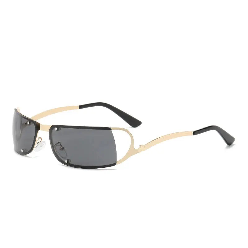 Cycling Fashion Rimless Y2K Sunglasses Women Men Trendy 2000'S Wrap Around Sun Glasses Punk Goggles Rectangle Sports Shades PowerGlide Motors & Accessories