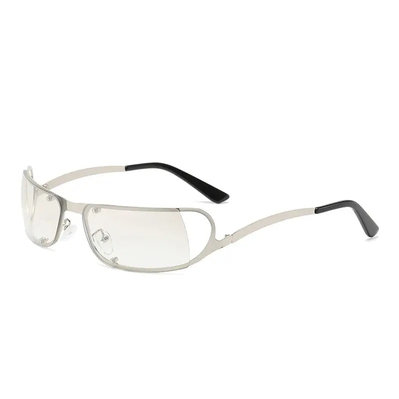 Cycling Fashion Rimless Y2K Sunglasses Women Men Trendy 2000'S Wrap Around Sun Glasses Punk Goggles Rectangle Sports Shades PowerGlide Motors & Accessories