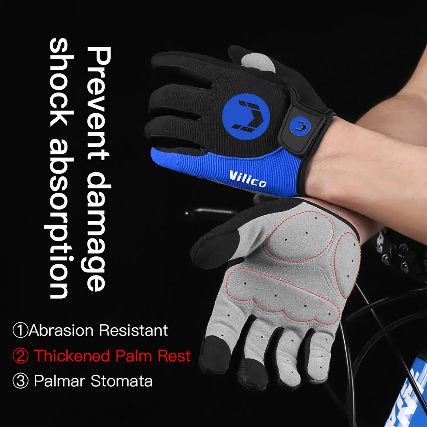Cycling Anti-slip Half Finger Gloves MTB Bike Bicycle Gloves Pad Men Women Breathable Anti-shock Sports Gloves PowerGlide Motors & Accessories