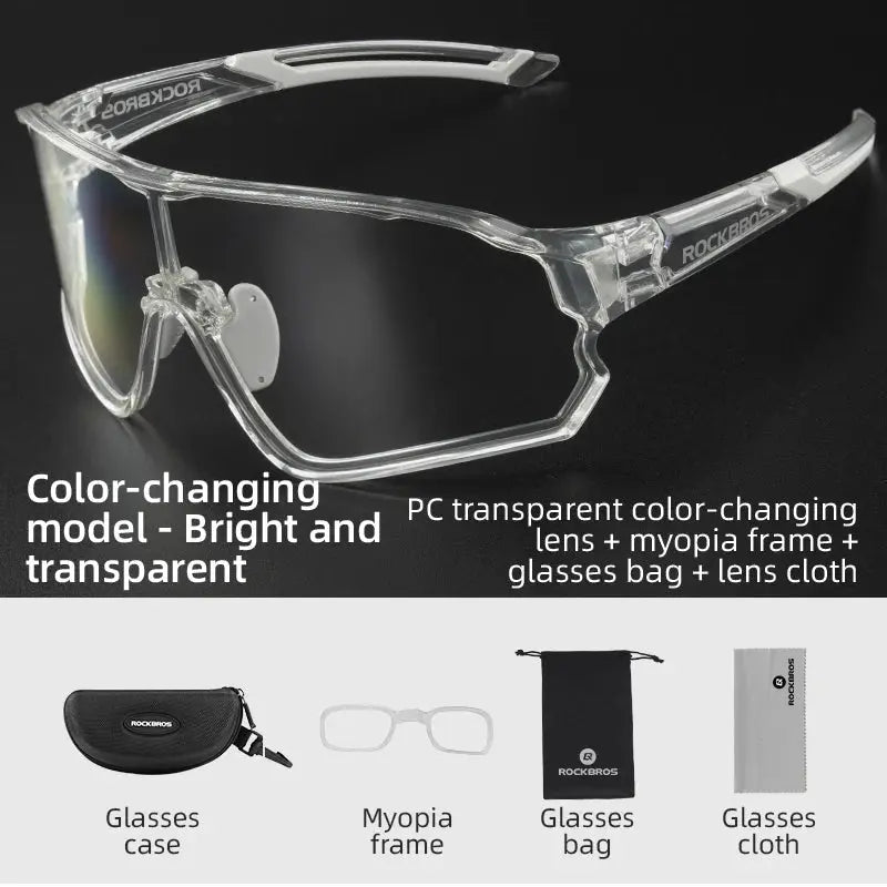 ROCKBROS Bike Glasses Polarized / Photochromic UV400 Sun Protection Sports Eyewear Bicycle Sunglasses MTB Road Cycling Glasses PowerGlide Motors & Accessories
