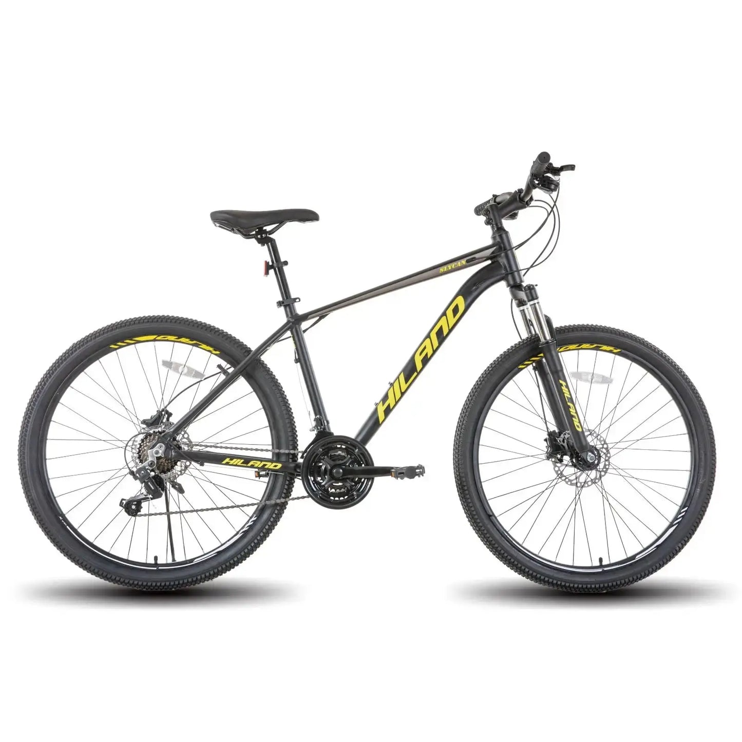 Hiland Aluminum Mountain Bike 21 Speeds, Hydraulic Disc-Brakes, Lock-Out Suspension Fork, 27.5 inch Wheel, Bike for Men Mens PowerGlide Motors & Accessories