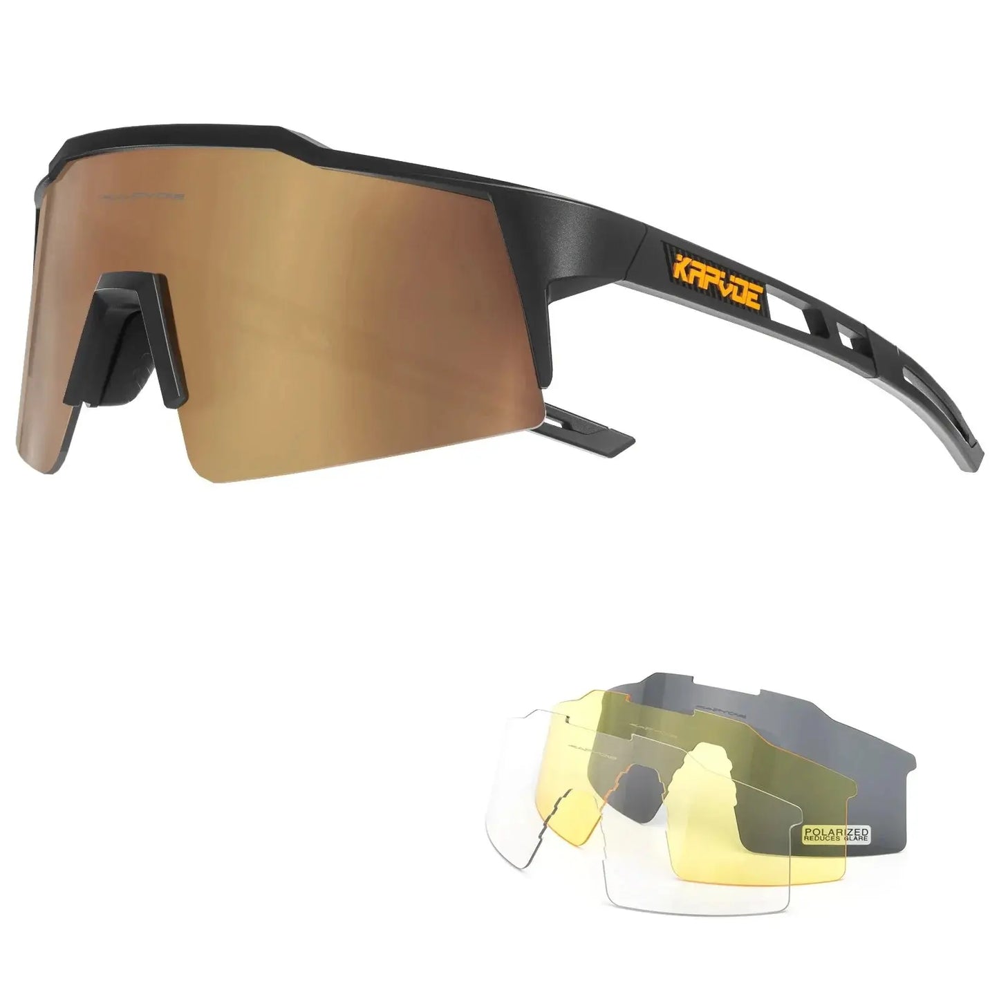 Kapvoe Cycling Glasses Polarized MTB Road Bike Glasses UV400 Protection Sunglasses Ultra Light Sport Eyewear Equipment PowerGlide Motors & Accessories