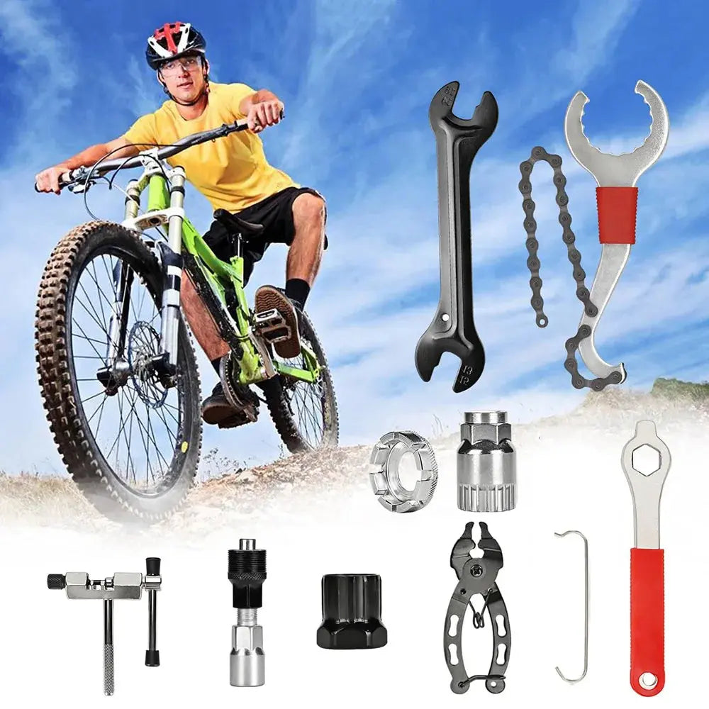 Bike Tool Kit Professional Bike Repair Tools with Cassette Remover Wrench Chain Breaker Cycling MTB Road Bike Maintenance Tool PowerGlide Motors & Accessories