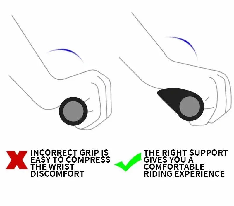 Bike Handlebar Grips Ergonomics with Extended Bar Non-slip Rubber Bike Grips Durable MTB Cuffs Bicycle Accessories PowerGlide Motors & Accessories
