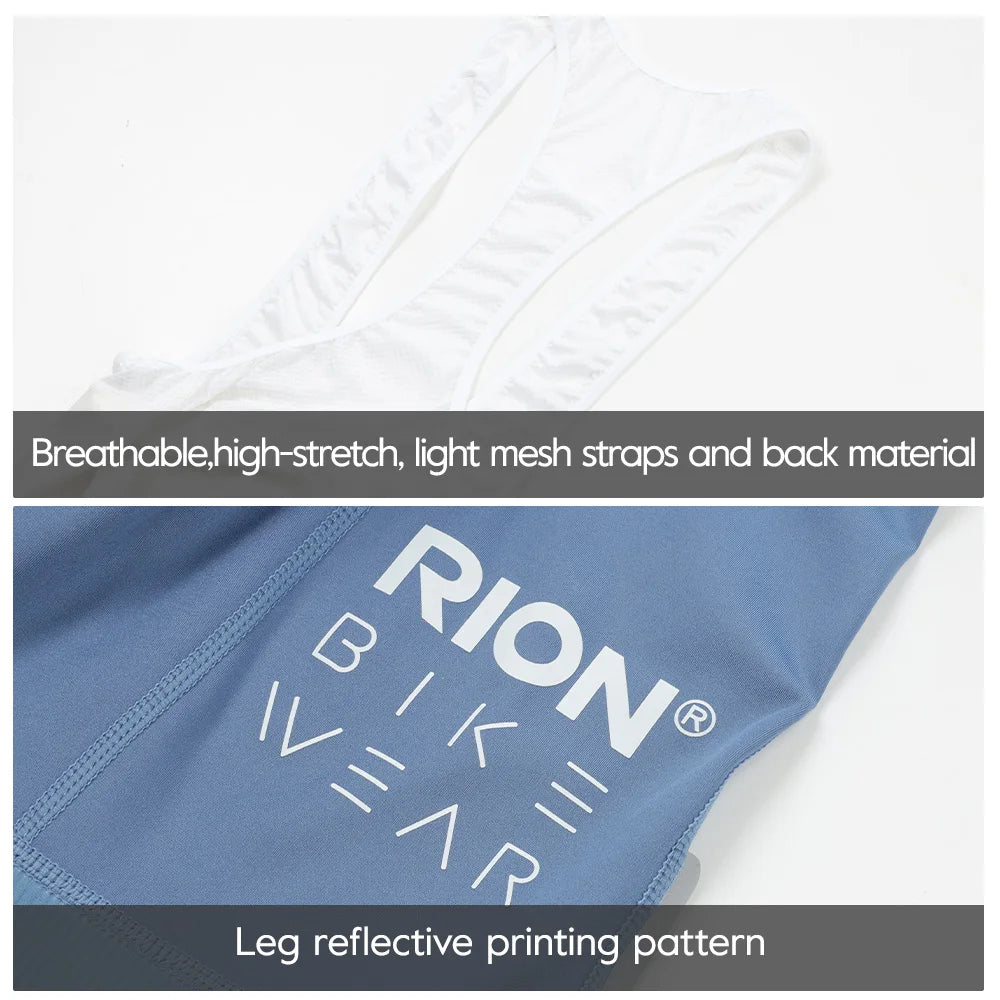 RION Men Cycling Bib Shorts Road Bike Breathable Padded MTB Tights Bicycle Wear Outdoors Sports Pro Italian Dolomiti 6H 20℃-35℃