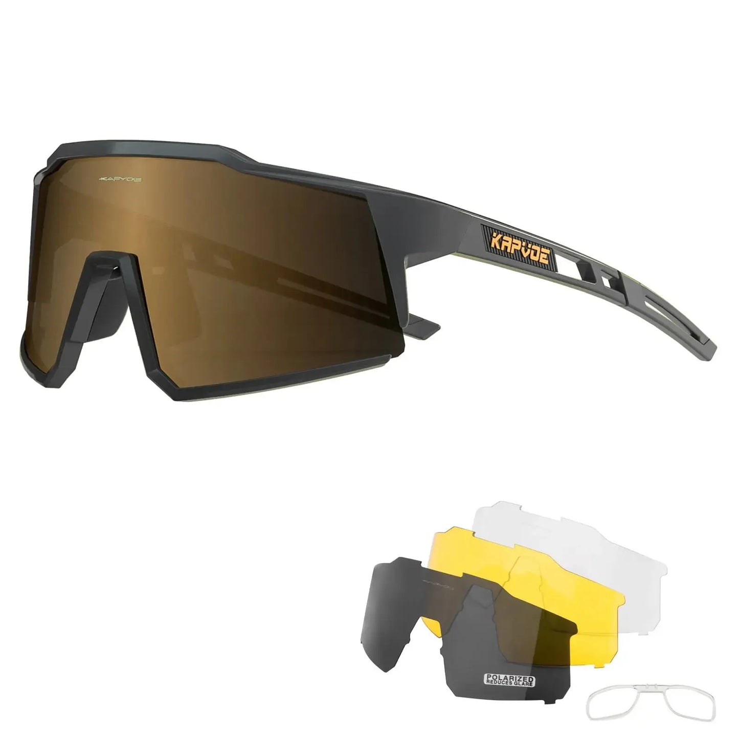 Kapvoe Cycling Glasses Polarized MTB Road Bike Glasses UV400 Protection Sunglasses Ultra Light Sport Eyewear Equipment PowerGlide Motors & Accessories