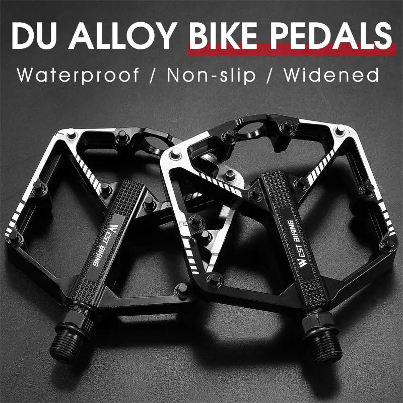 WEST BIKING DU Bearing Bicycle Pedal Anti-slip Cycling Pedal Ultralight Aluminum Alloy MTB Road Bike Pedal Bike Accessories PowerGlide Motors & Accessories