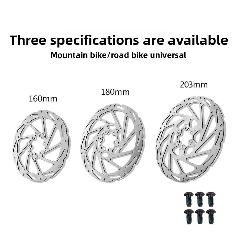 TEKTRO Disc Brake Rotor 6-Bolt TR160/TR180/TR203 160/180/203mm Stainless Steel Lightweight Dissipation Polygonal Design Screws PowerGlide Motors & Accessories