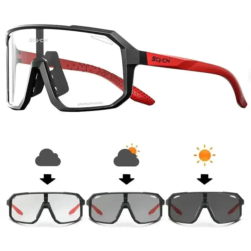 Cycling Glasses Photochromic Sunglasses Men Women Mountain Bike Road Eyewear New Bicycle Riding Outdoor Sports Hiking Goggles PowerGlide Motors & Accessories