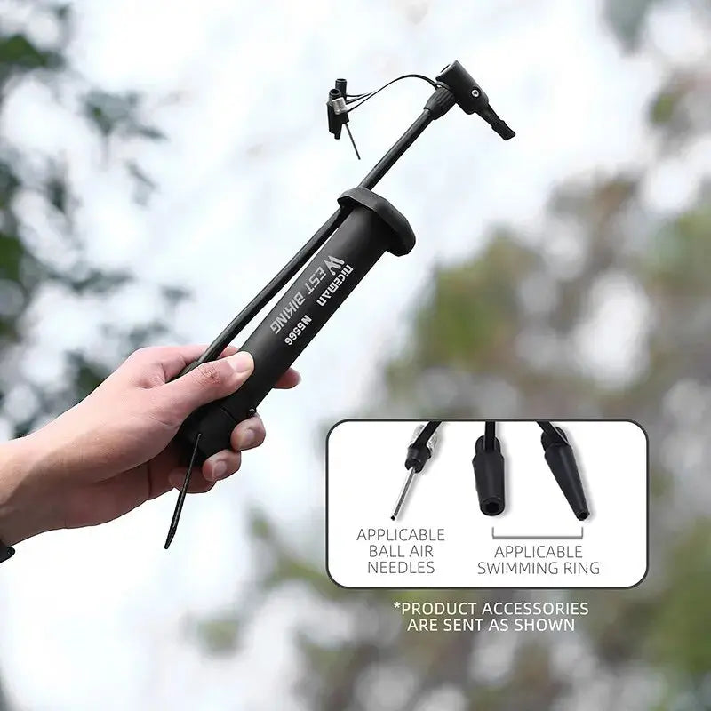 WEST BIKING MTB Bicycle Pump 80 PSI Bike Manual Air Pump Balloon Tire Inflator Schrader Valve Floor Pump Cycling Accesories PowerGlide Motors & Accessories