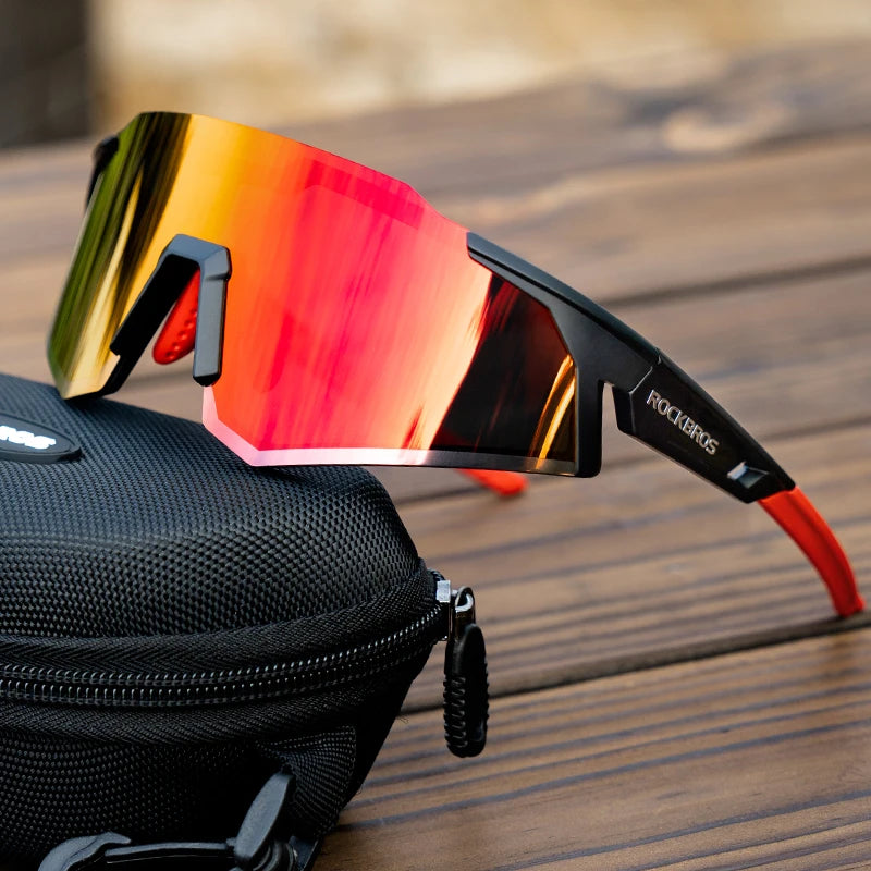 ROCKBROS Bicycle Glasses Photochromic / Polarized Lens Bike Sunglasses Eyewear Sun Protect Sports MTB Road Adult Cycling Glasses